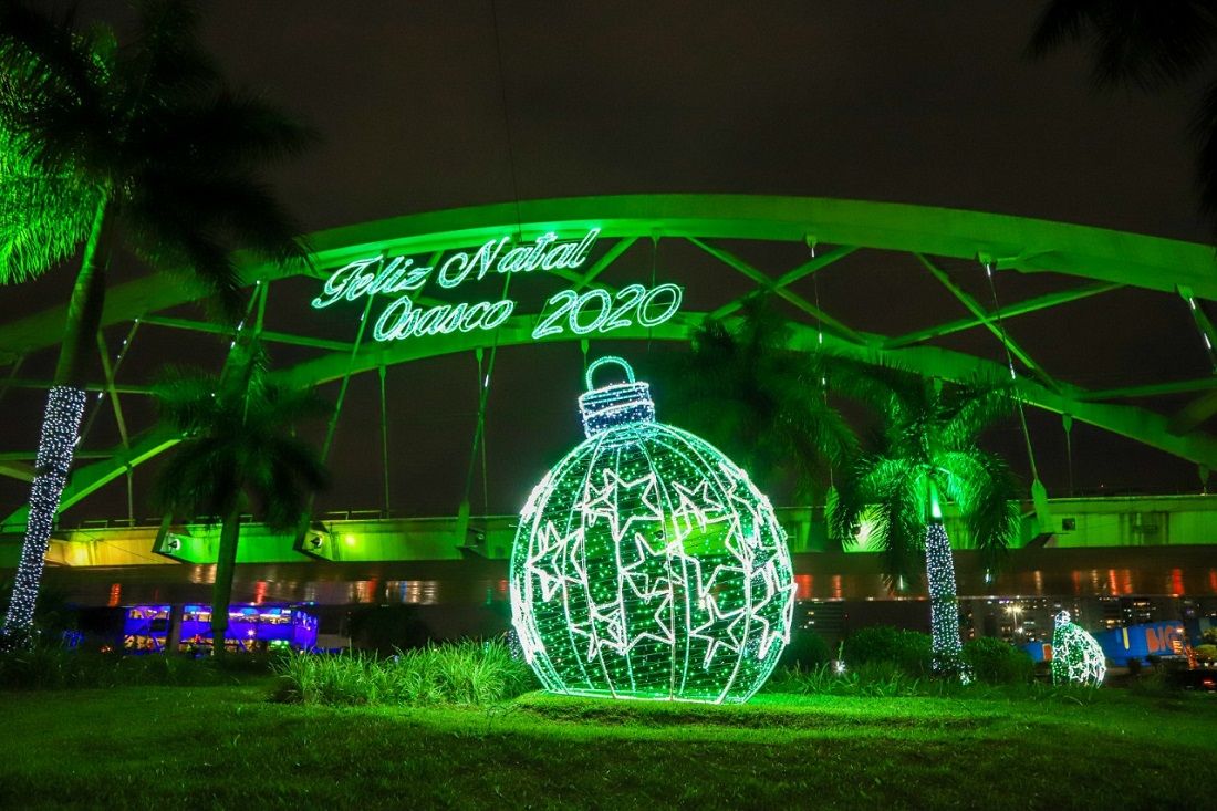 ​Decoração natalina de Osasco traz a conscientização sobre a covid-19