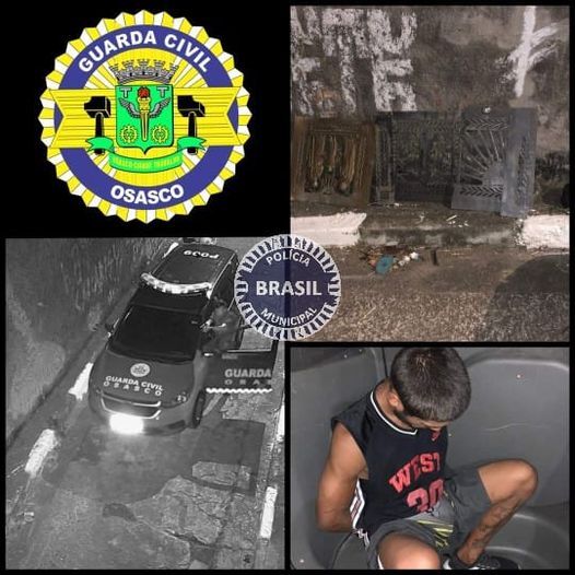 Osasco: GCM prende em flagrante homem que furtou diversos jazigos no Cemitério Bela Vista