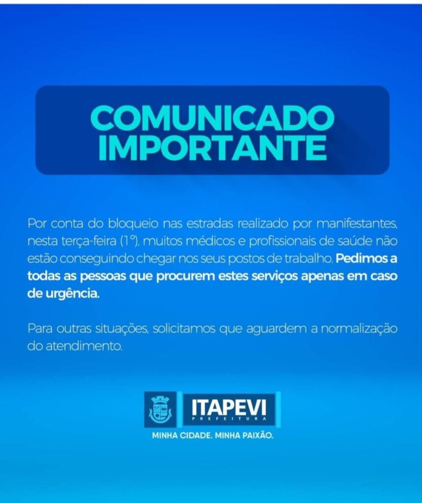 Em Itapevi, manifestações em rodovias afetam equipes do serviço de saúde   
