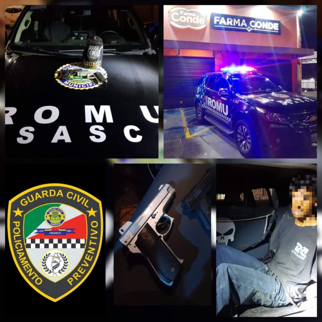 Osasco: acusado de roubar farmácia no Jardim Veloso é preso em flagrante por guardas da GCM