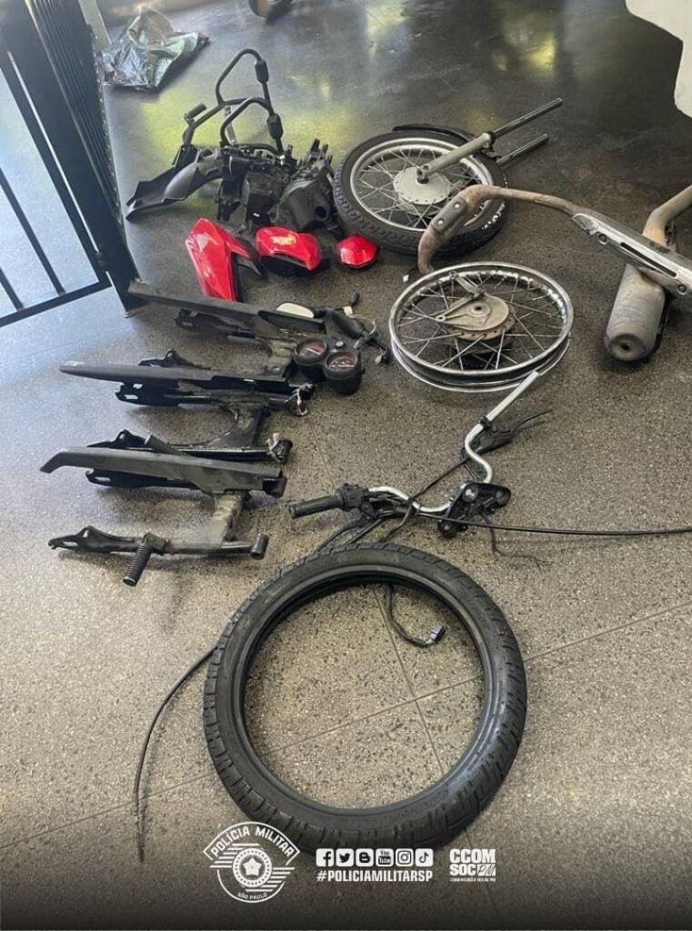Osasco: dupla é presa com peças e motocicletas roubadas na região do Pestana