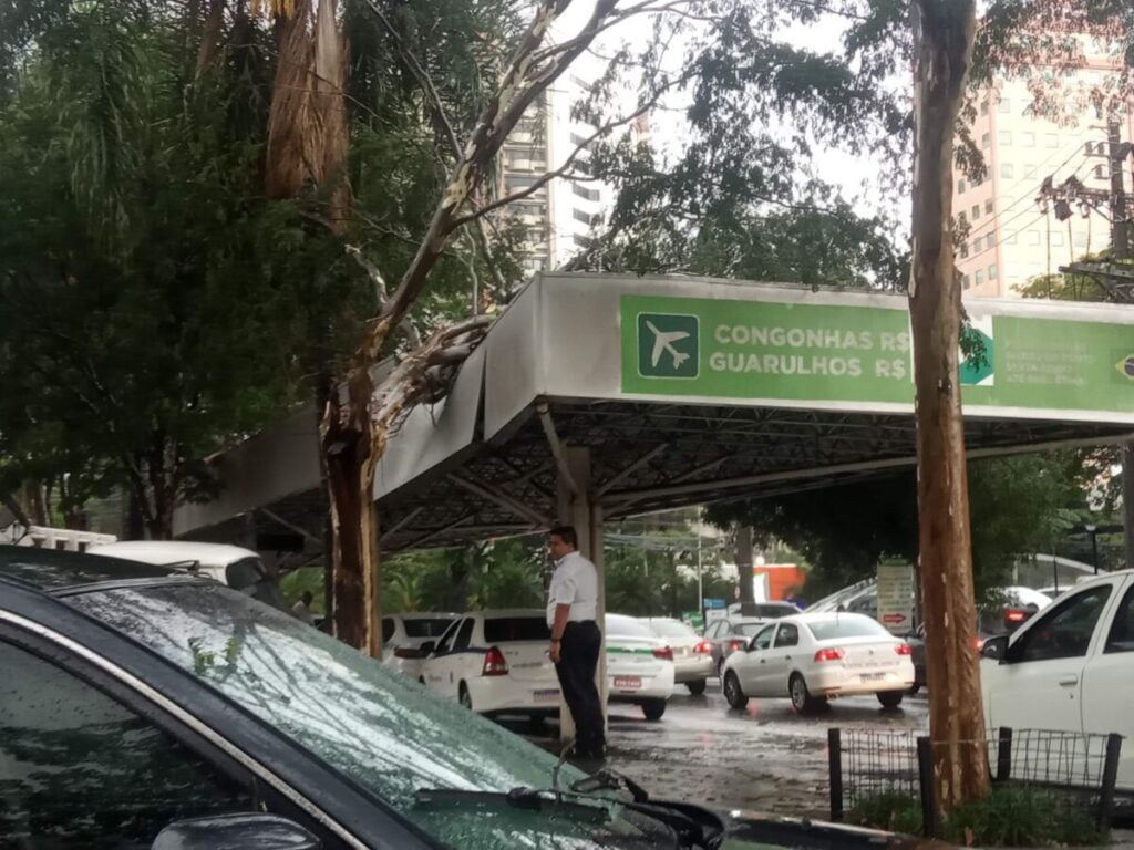 Chuvas: fortes rajadas de vento provocam caos em ruas e avenidas de Alphaville