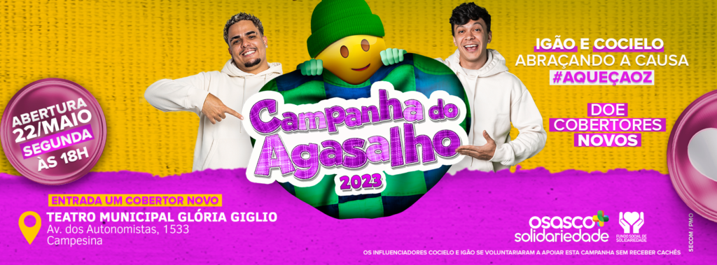 Osasco dá início à Campanha do Agasalho 2023; veja como contribuir e ajudar quem mais precisa