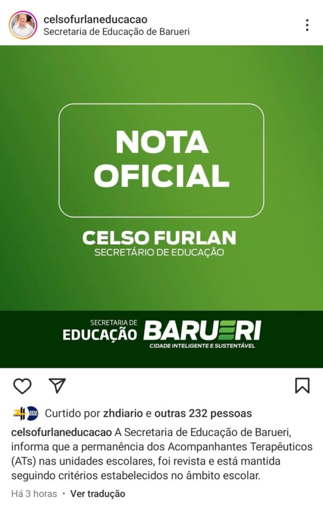 Barueri: vereador Allan Miranda registra boletim de ameaça contra secretário de Educação