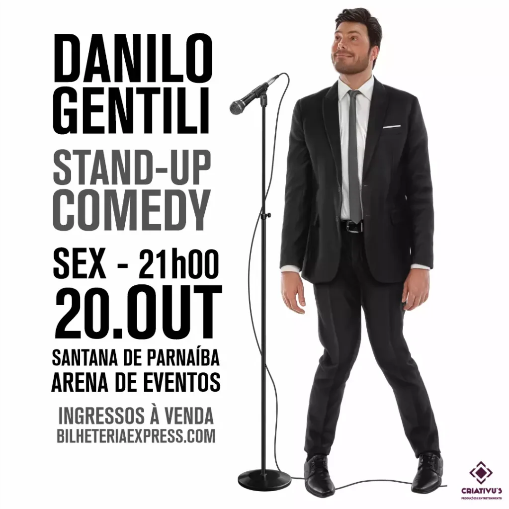 Danilo Gentili se apresenta em Santana de Parnaíba dia 20
