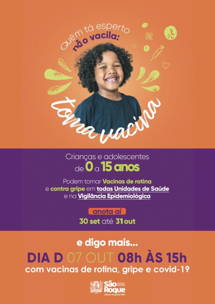 Outubro é mês de multivacinação na cidade de São Roque