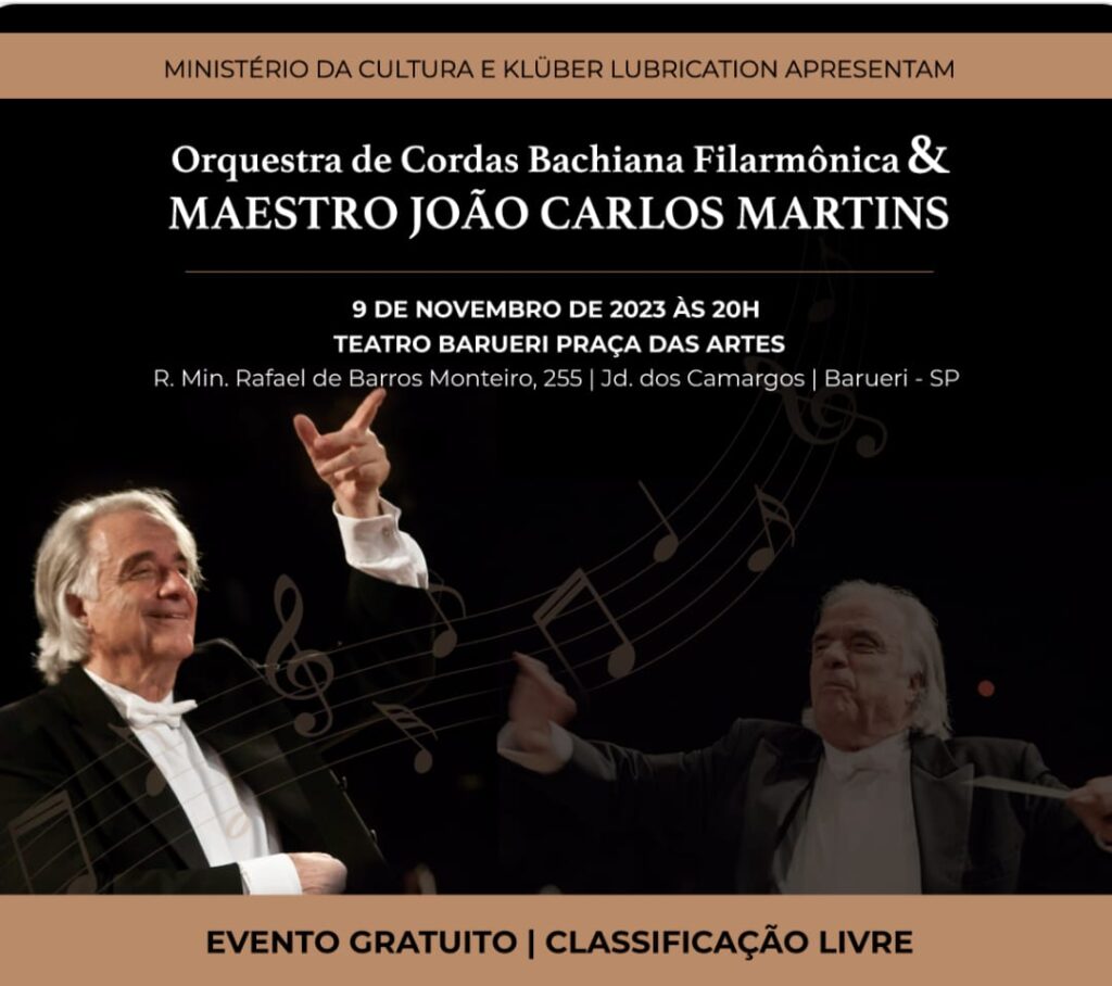 Maestro João Carlos Martins se apresenta na Praça das Artes