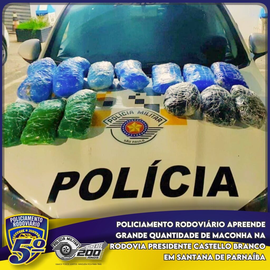 Mulher é presa com 13 sacolas de maconha em Santana de Parnaíba