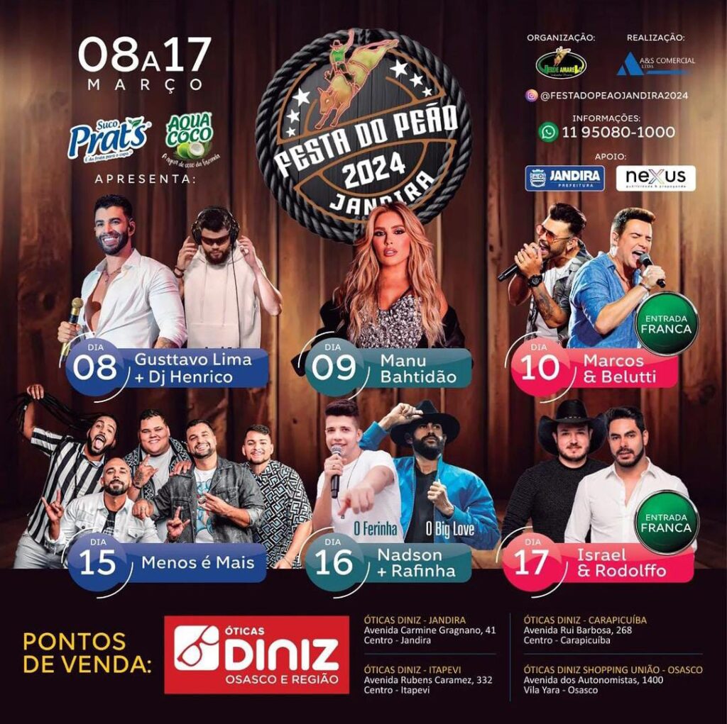 Gusttavo Lima abre Festa do Peão de Jandira 2024