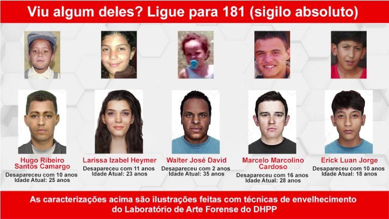 Metrô, CPTM e EMTU exibem ilustrações de como as pessoas estariam anos depois do sumiço.