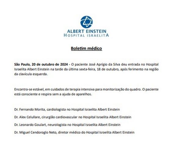 Taboão da Serra: Prefeito Aprígio segue internado e respira sem ajuda de aparelhos