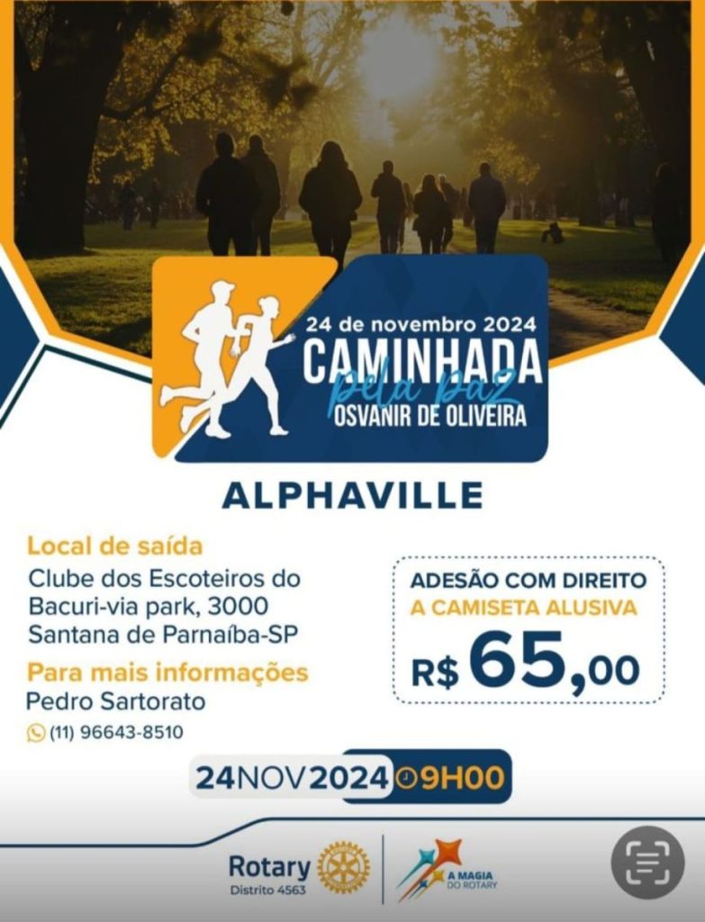 Caminhada pela Paz acontece em Alphaville e Cotia no domingo (24)