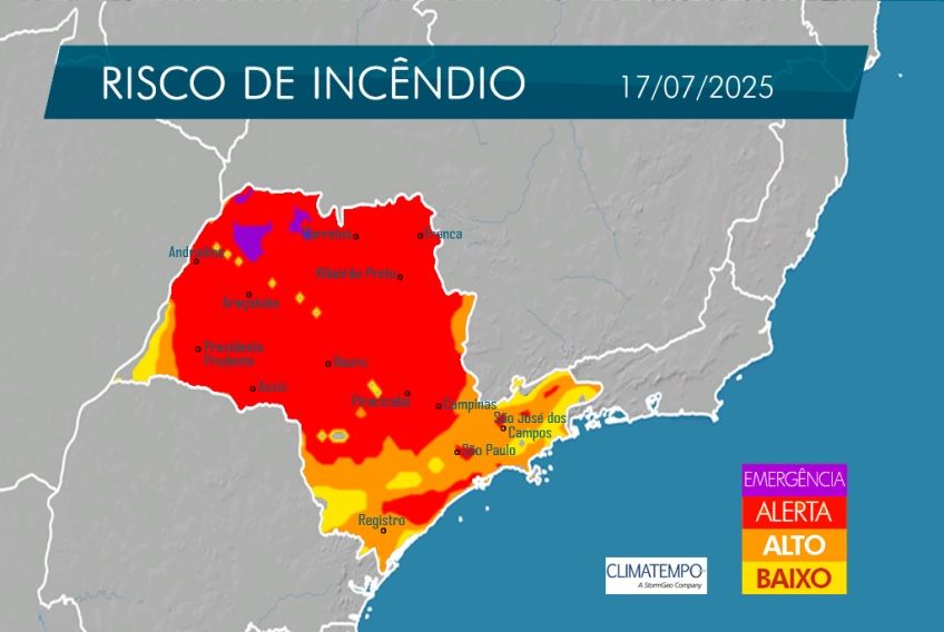 Defesa Civil alerta para incêndios em Osasco, Barueri e região