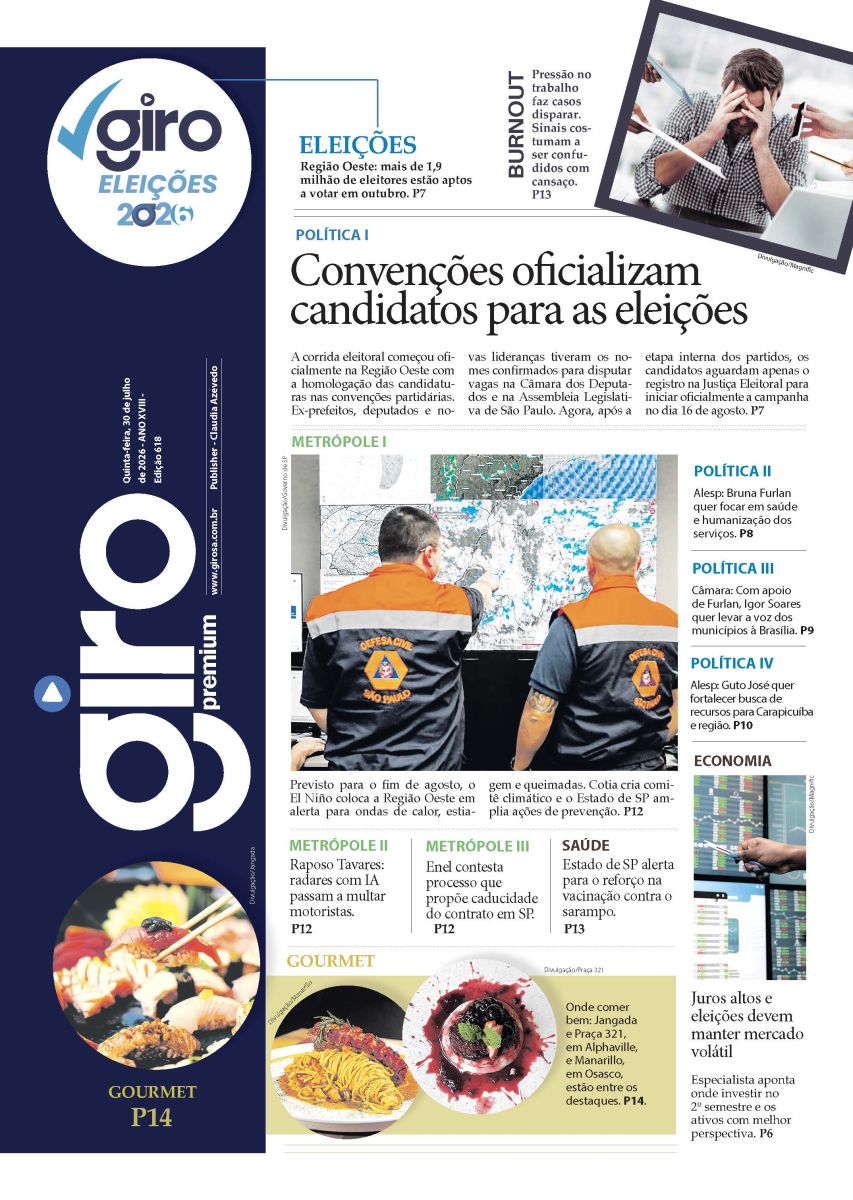 Capa edição impressa do Jornal Giro - 618