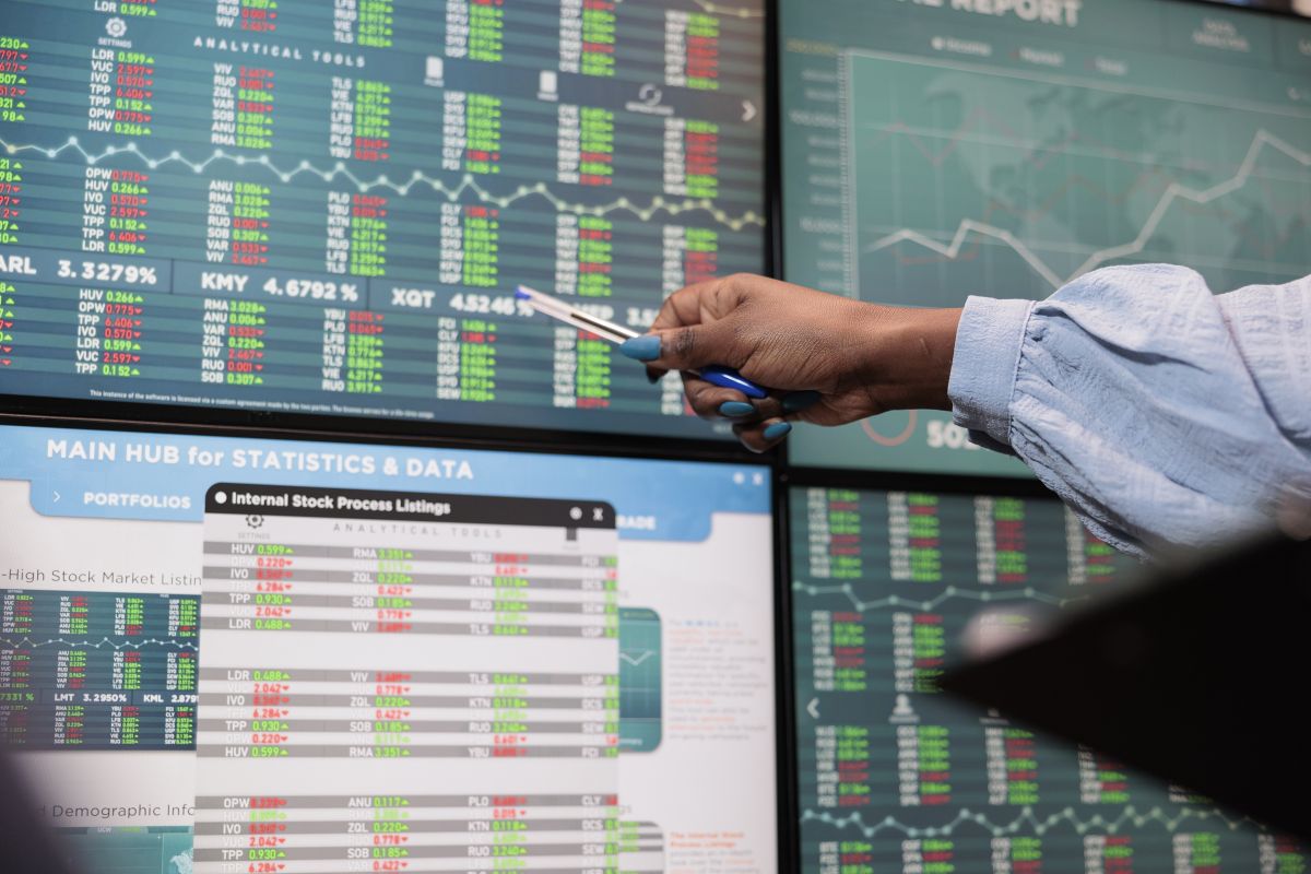 Investir Painel com índices da Bolsa de Valores