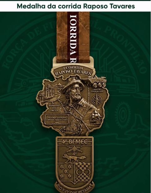 A medalha da I Corrida Raposo Tavares  em osasco