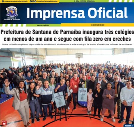 Print do Diário Oficial da Prefeitura de Santana de Parnaíba que teve imagem supostamente adulterada 
