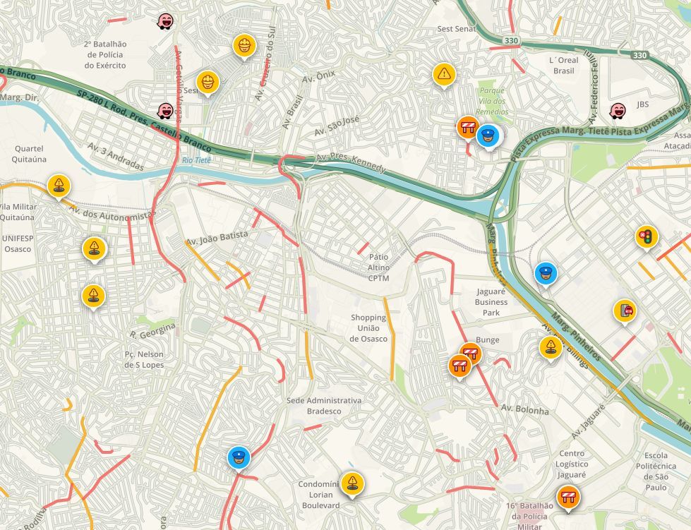 Atenção motoristas! Osasco registra 25 pontos de lentidão nesta terça (18)