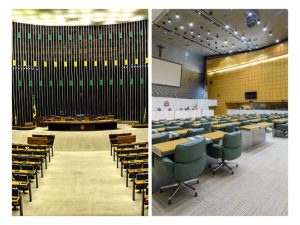 Montagem dos plenários da Câmara dos Deputados e Assembleia Legislativa de São Paulo