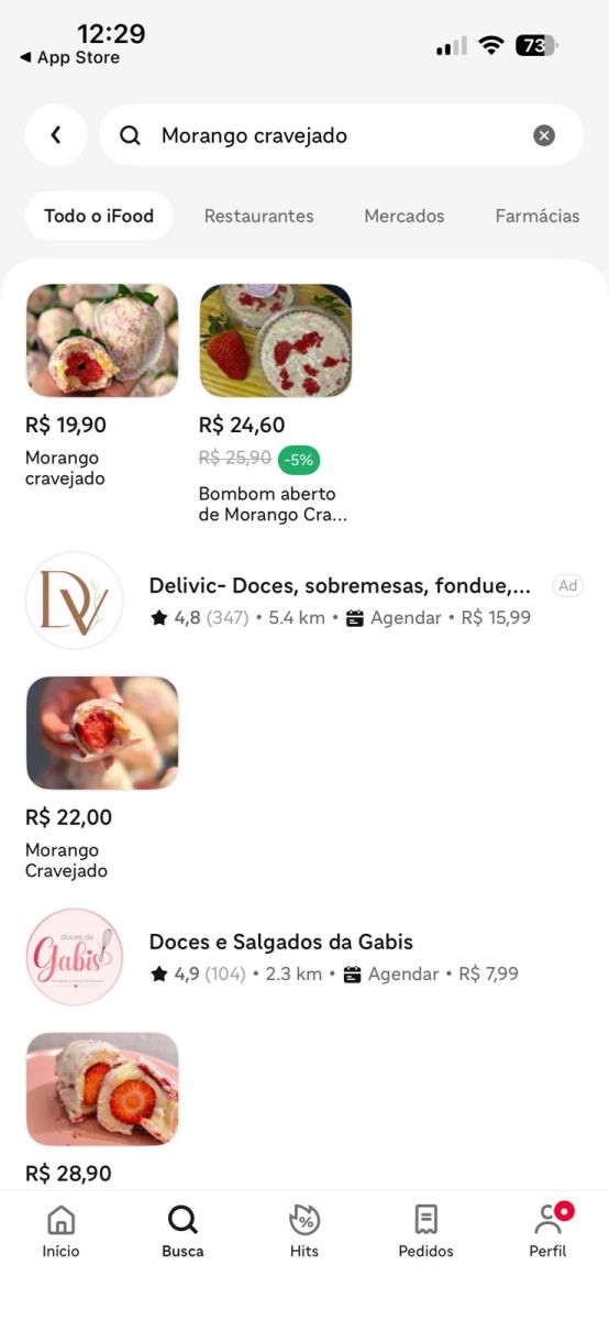 morango cravejado ifood