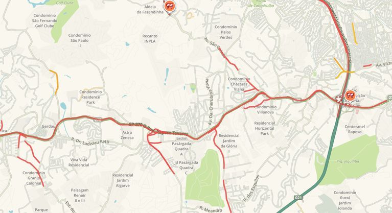 Cotia: Raposo Tavares tem 20 kms de congestionamento nesta segunda