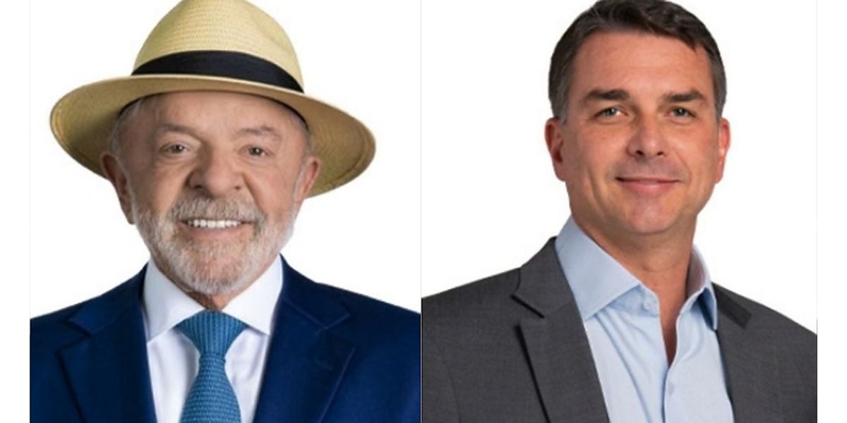 Lula e Flávio Bolsonaro