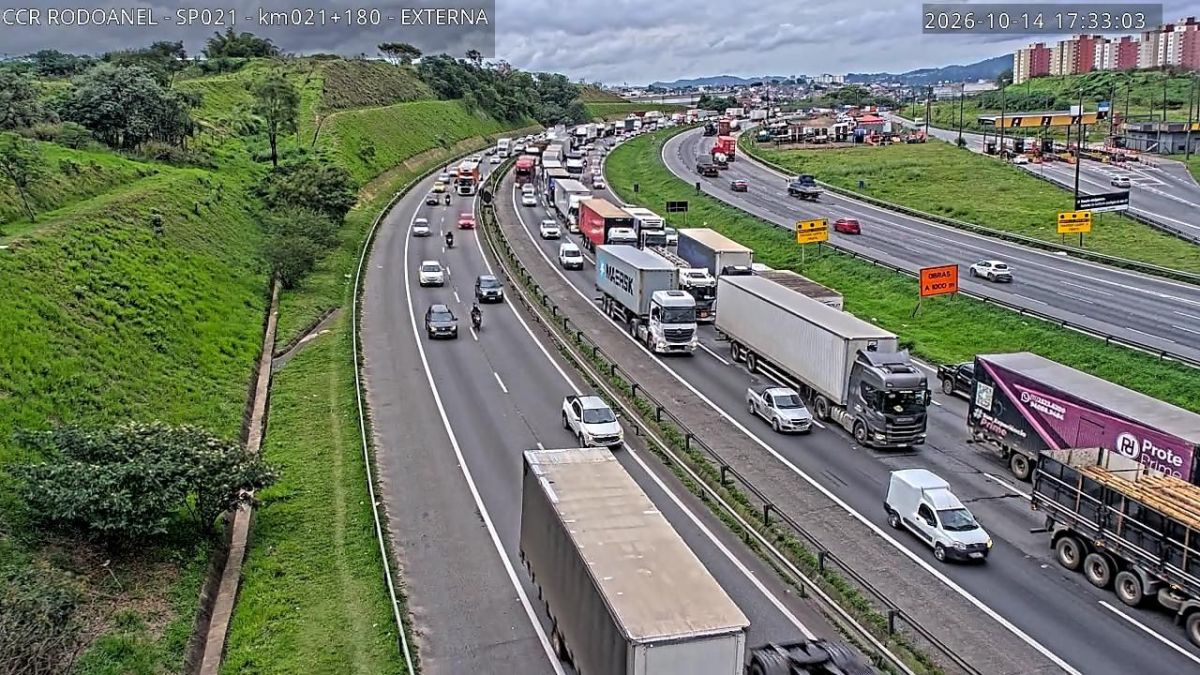 Cotia: Raposo Tavares registra mais de 30 km de lentidão nesta quarta (14)
