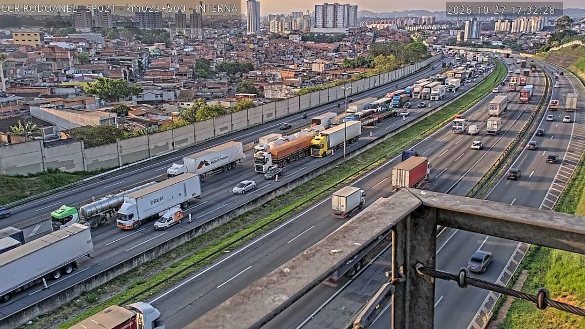 Osasco registra mais de 15 pontos de lentidão nesta terça (27)